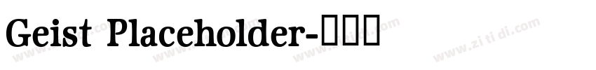 Geist Placeholder字体转换